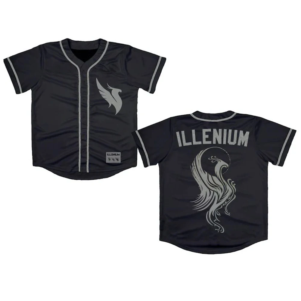 ILLENIUM EDM Concert Site 2023 Tour Jersey Shirt Baseball Uniform