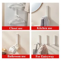 Clothes Rack Wall-mounted Storage Hangers Dormitory Students Hangers Hooks Simple Folding Non-slip Clothes Hangers Clothing Rack 1