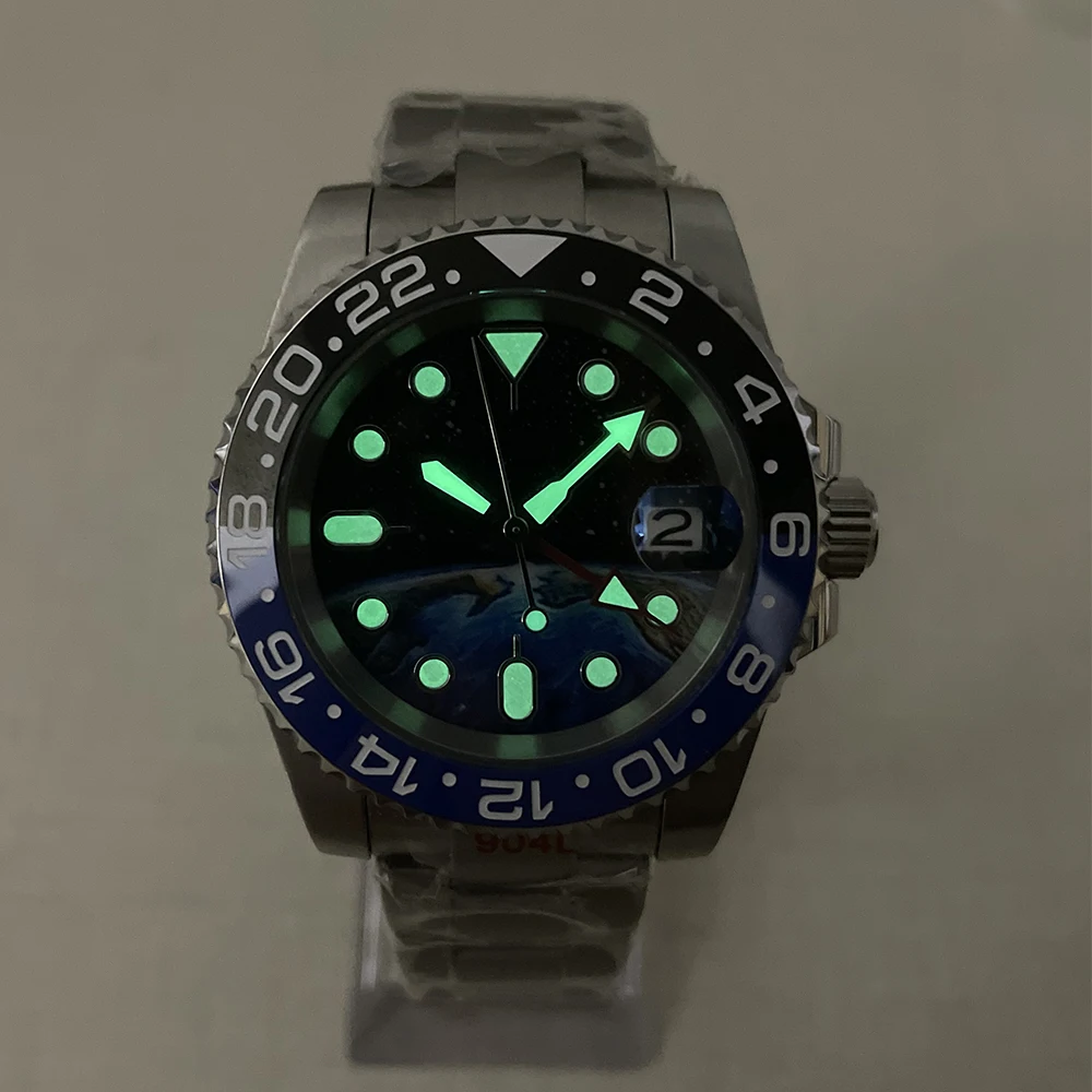 MINUTESECOND NH34 Earth Dial GMT Watch NH34 Automatic
