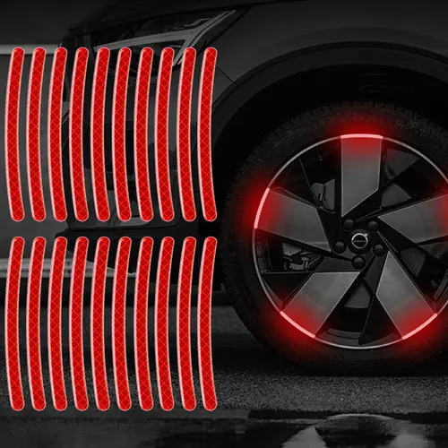 20pcs Car Wheel Hub Reflective Sticker Tire Rim Reflective Strips Luminous for Night Driving Car Bike Motorcycle Wheel Sticker - Image 9