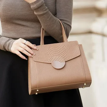 Original Handmade Women Genuing Leather Bag Real Leather Handbag Shoulder Bags Female Purses Chinese Style