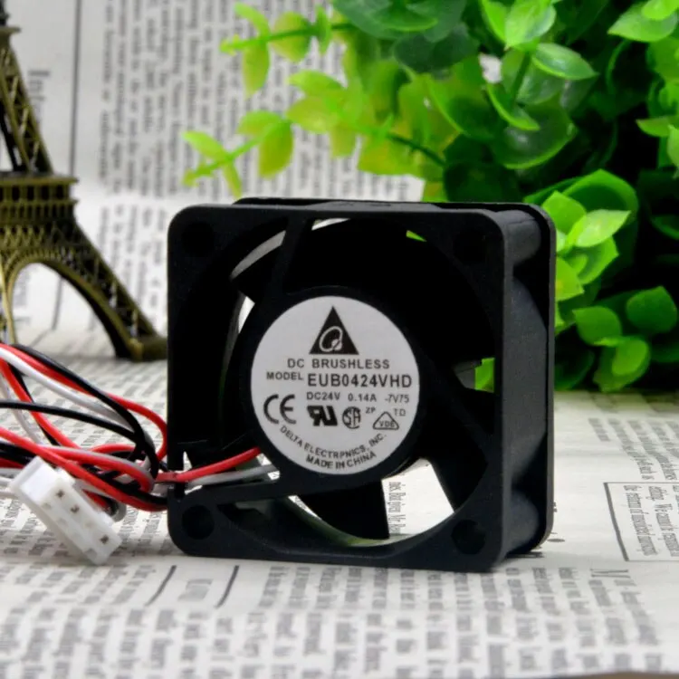 델타 Eub0424vhd 24V 0.14a 4020 3 와이어 인버터, CNC 냉각 팬 4cm