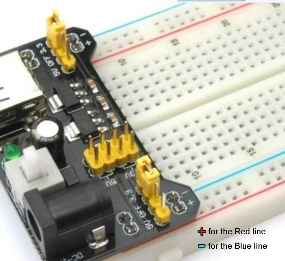Module d'alimentation pour Arduino, 3.3V 5V MB102, sans soudure, avec  batterie 9V, câble d'alimentation 2.1x5.5mm, 4 pièces - AliExpress
