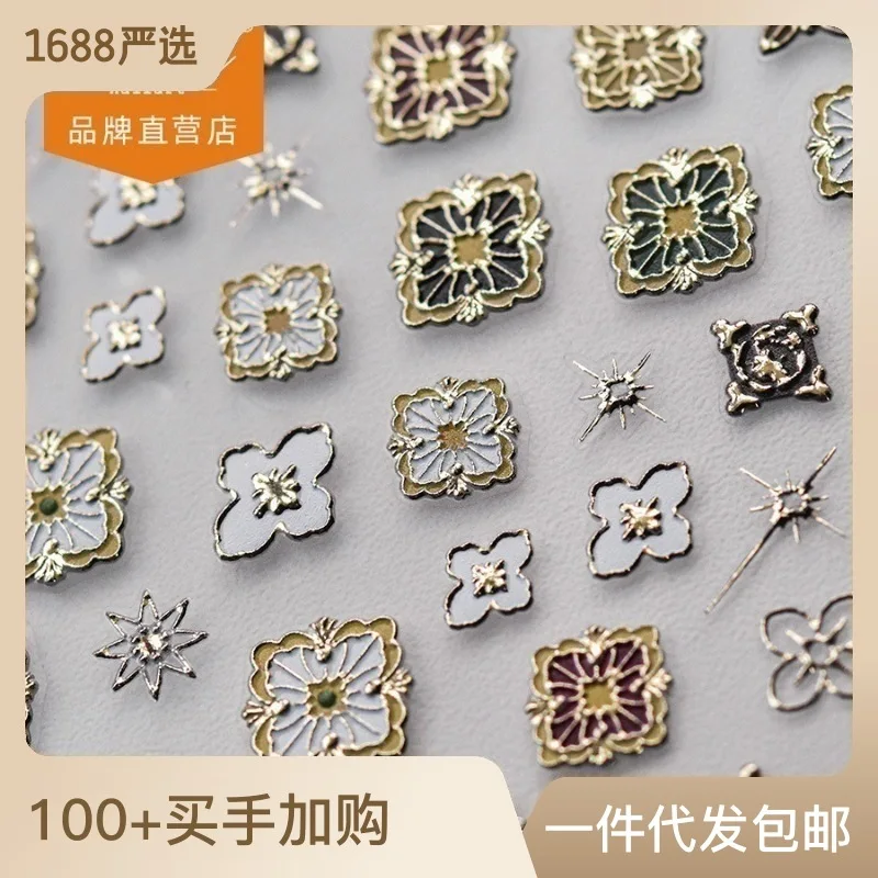 

[Meow.Sensei] Tomoni Gilding Nail Stickers Popular Retro Nail Sticker Factory Wholesale Japanese Chirati Style 3403
