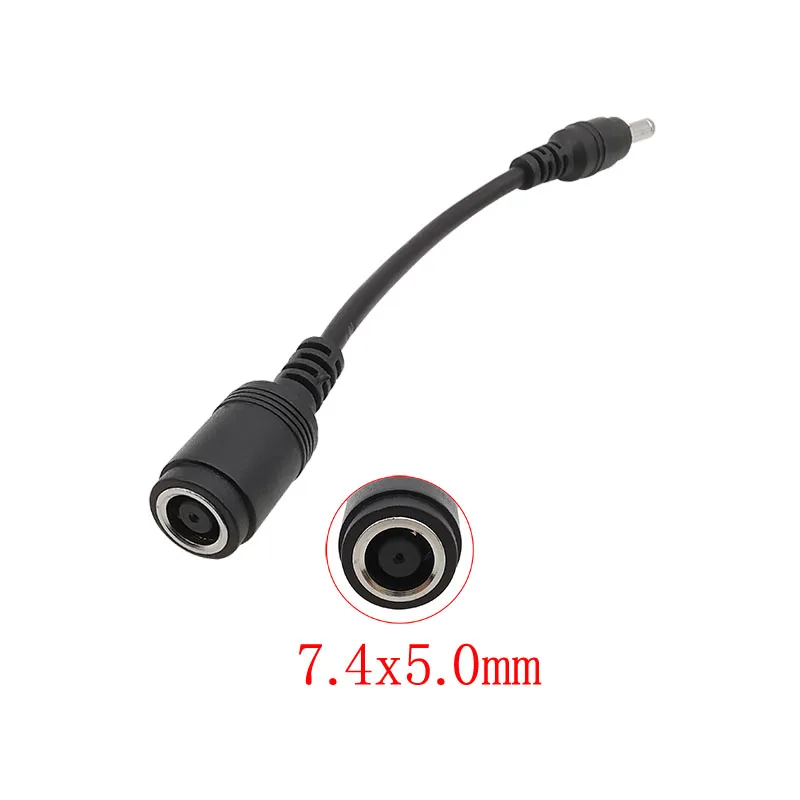 HP 노트북 충전용 DC 전원 어댑터, 핀 수 플러그 전원 와이어 케이블 커넥터, 암 7.4x5.0mm 잭, 4.5x3.0mm, 1 개