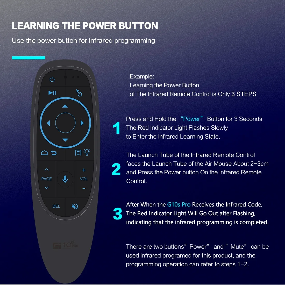 Enhanced Air Mouse Voice Remote Control with 2.4G & Bluetooth, Wireless Gyroscope, and IR Learning