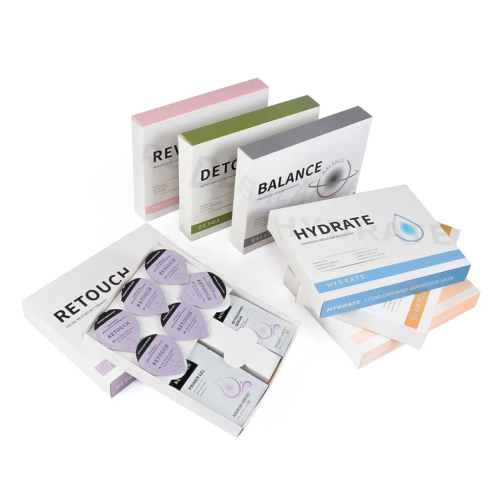 Facial Serum Hydrate Detox Illuminate Glam Revive Capsule Pods Serum For Facial Aqua CO2 Oxygen Bubble Beauty Machine Gel