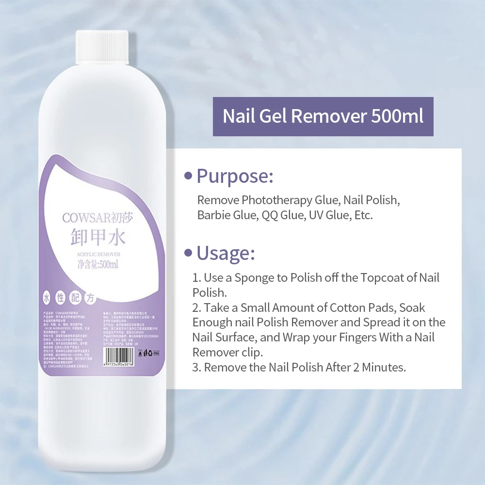 500ml/1000ml Nail Gel Remover Nail Polish Cleaner Brush Cleaner UV Gel Polish Fast Remove Liquid Manicure Care Nail Art Tools 3