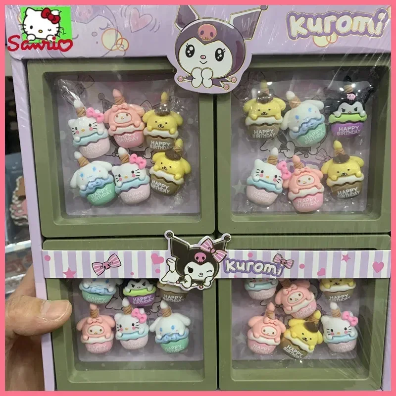 

Cross Border Ins Cake Modeling Sanrio Cartoon Cute 3d Resin Patch Dessert Kuromi Melody Casual Paste Student Children Decoration