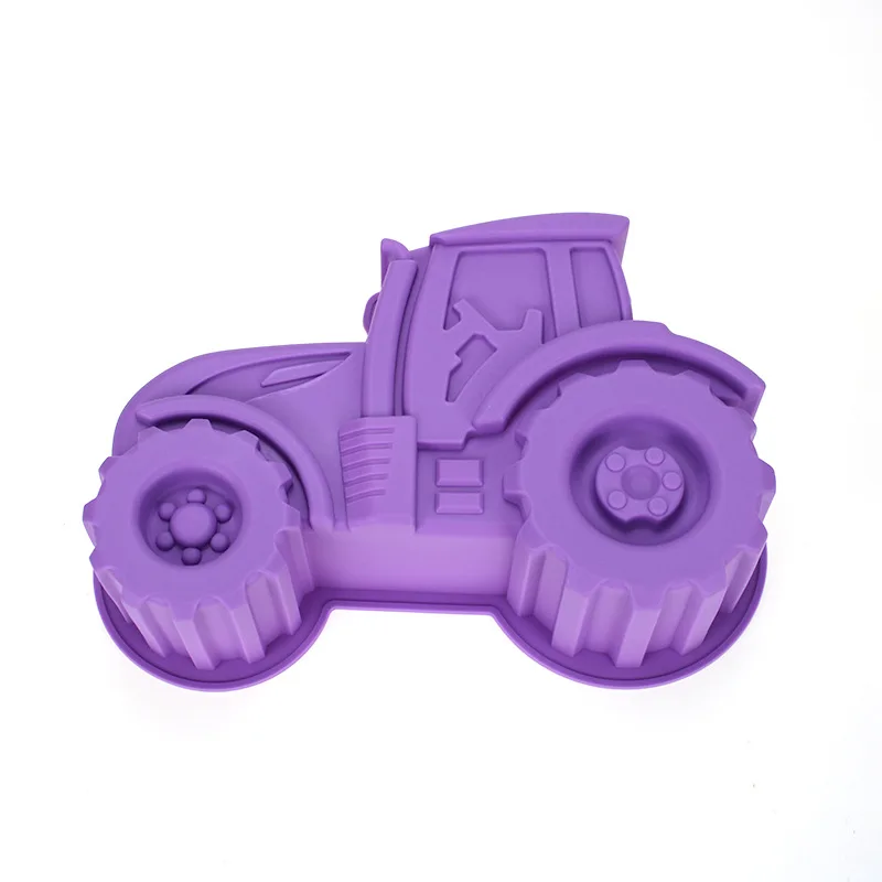 

Food grade 3D Silicone Bakeware Molds Tractor Locomotive Shape Cake Fondant Baking Molds Baking Pans Moulds DIY Cake Chocolate