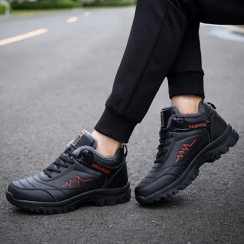 Men Platform Boots Winter Warm Fashion Sneakers Outdoor Snow Boots,men sneakers,outdoor boots,men leather boots