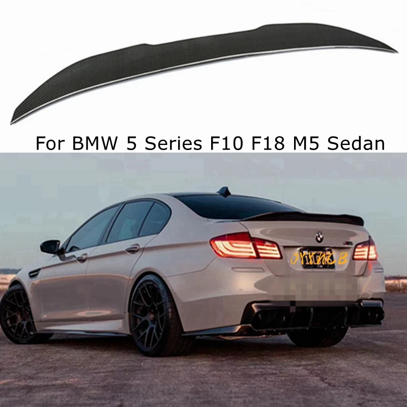 Per Bmw Serie 5 F10 F18/F10 M5 Berlina 3D/Ac/Cs/M4/M5/P/Pro/Psm Stile In Fibra Di Carbonio Spoiler Posteriore Tronco Ala 2009-2017