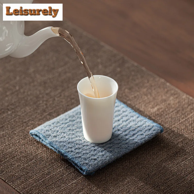 2pc/set Dehua White Porcelain Smelling Fragrance Cup Sheep Fat Jade Tasting Master Cup Small Single Meditation Cup Teaware 30ml