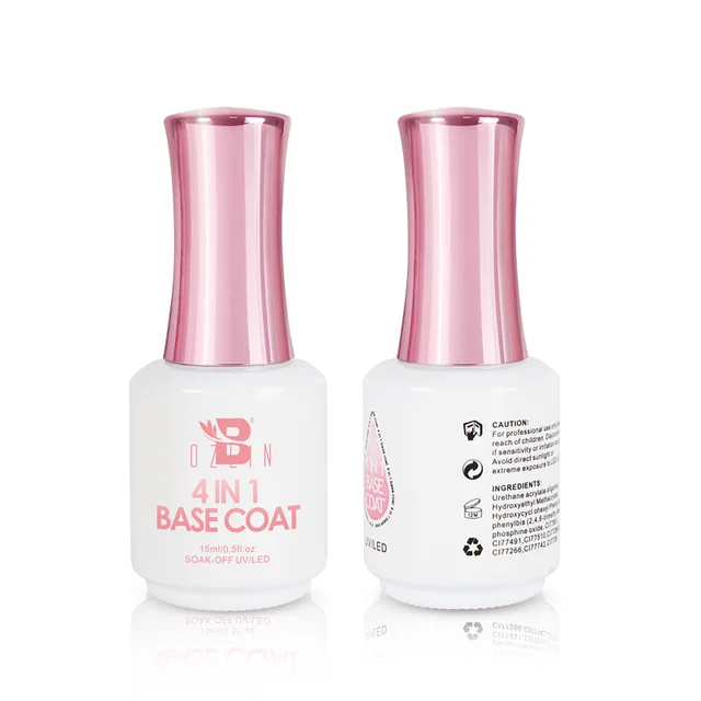 4 In 1 Base Coat Function 15ML Soak Off LED UV Gel Nail Polish Long Lasting Nails Tip Glue Art Tools Varnish Lacquer 6