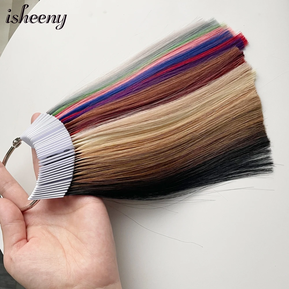 Isheeny Remy Hair Color Rings 35 Colors Available Real Nautral Human Hair With Mix Color Chart For Professional Salon Dyeing
