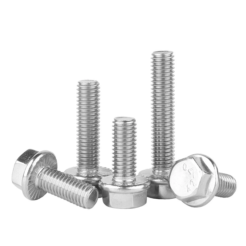 M6 M8 Metric Flange Hex Bolt and Nut Set 304 Stainless Steel / Black Zinc Plated Alloy Steel 10.9 Grade Screw Lock & Flat Washer screw bolt nut set hex nuts assortment kit screw washer nut kit