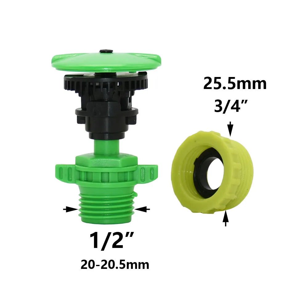 Adjustable Spiked Rocker Impact Sprinkler 360 Degrees Rotary Jet Garden Sprinkler for Garden Agriculture Lawn Irrigation