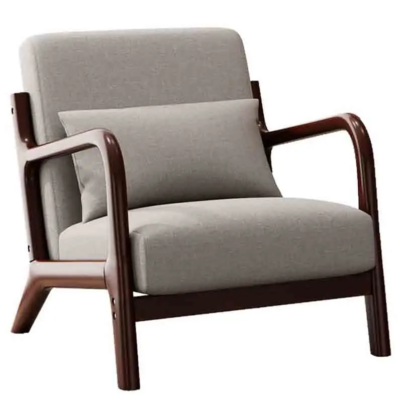 ที่วางแขน Accent เก้าอี้หมอนเบาะเก้าอี้ไม้เนื้อแข็งเก้าอี้เลานจ์ Comfy เก้าอี้อ่านหนังสือสําหรับห้องนั่งเล่นห้องนอน 1