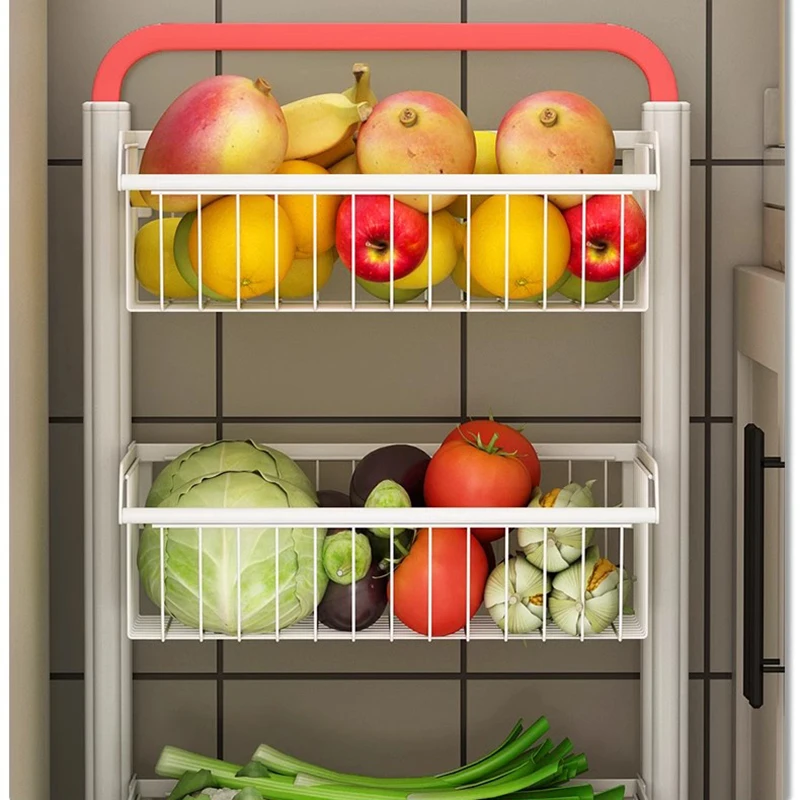 Portable Bathroom Organizer Rolling Rack Shopping Food Cart Space Saving Detachable Meuble Cuisine Kitchen Accessories
