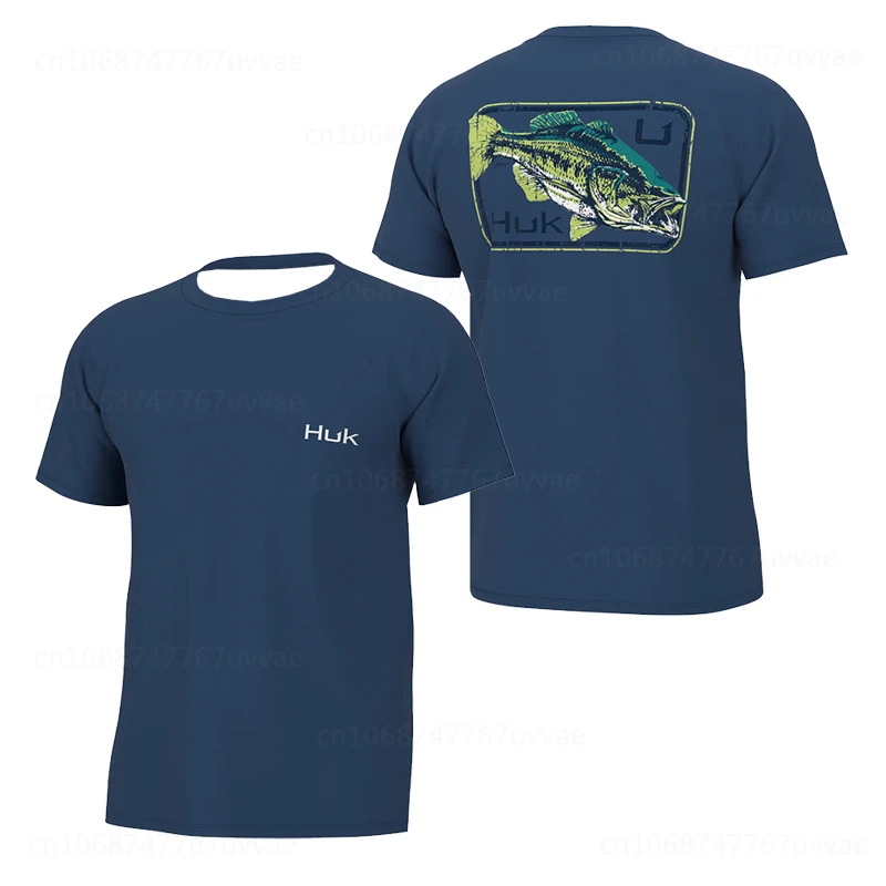 2024 HUK Performance Fishing T Shirts Men Summer Short Sleeve