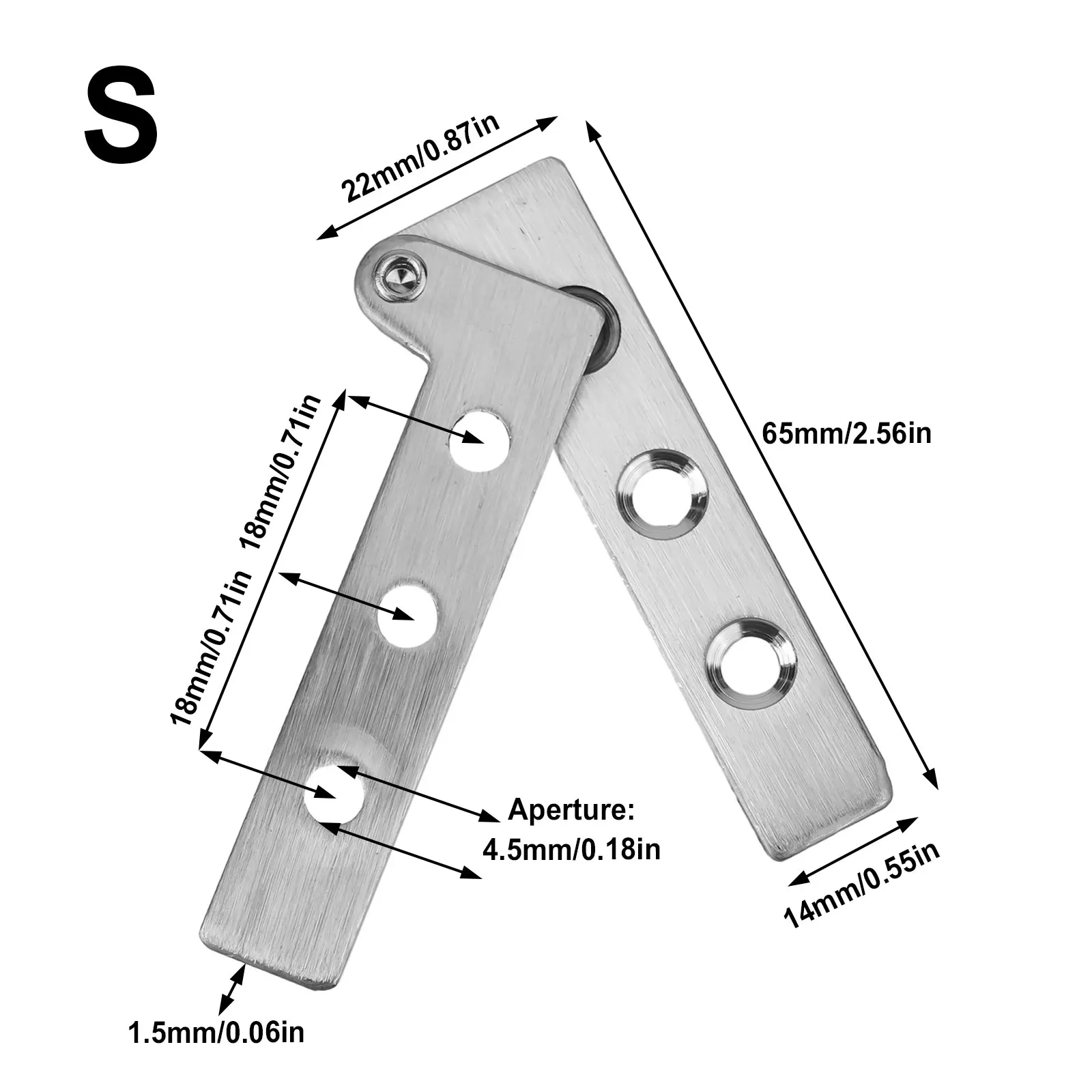 Heavy Duty Stainless Steel Invisible Door Hinge Silver Tone Suitable for Internal and Screen Doors Provides Enhanced Security