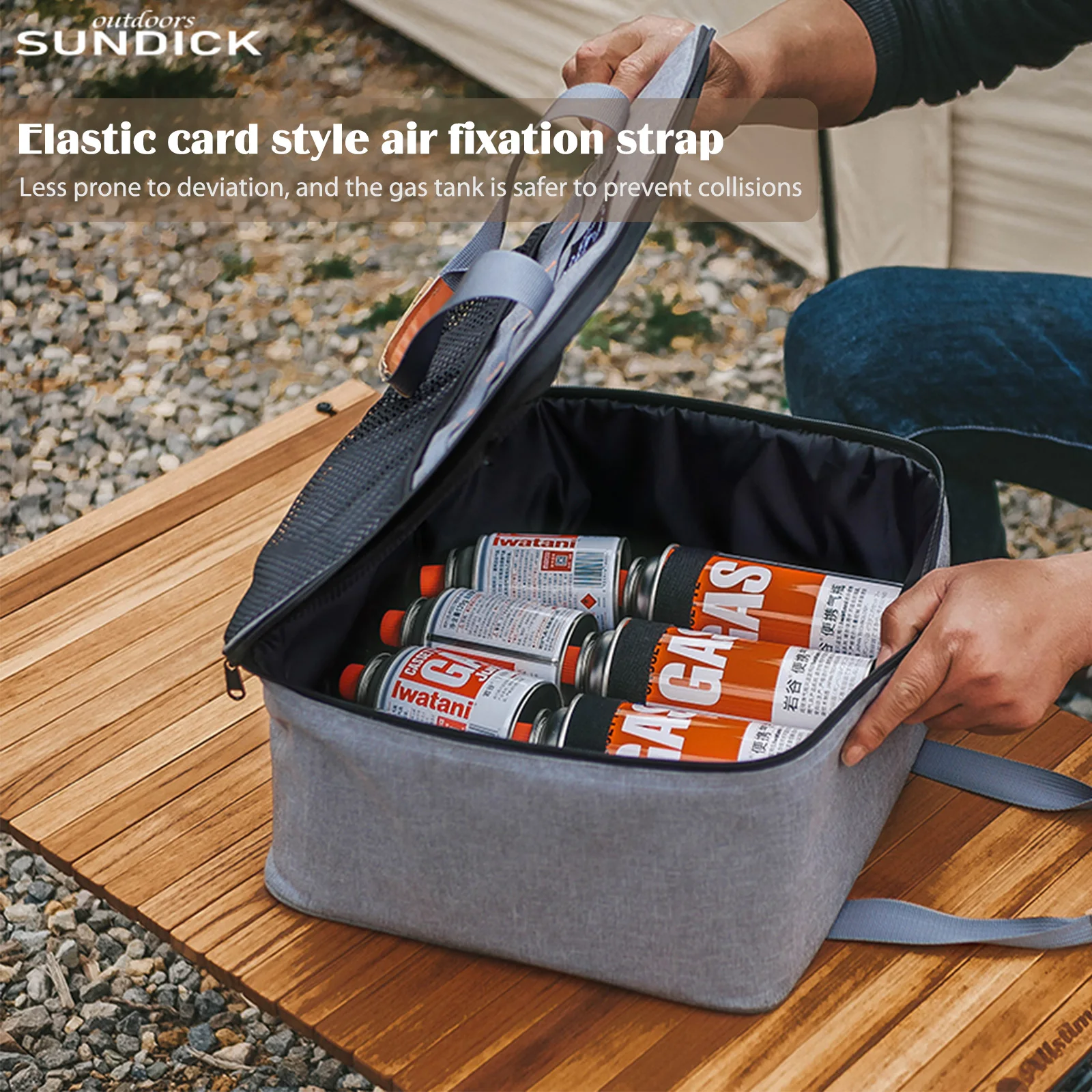 Portable Outdoor Stove Bag Wear Resistant Waterproof Cookware Utensils Organizer Protective Sleeve for Cassette Furnace Gas Tank