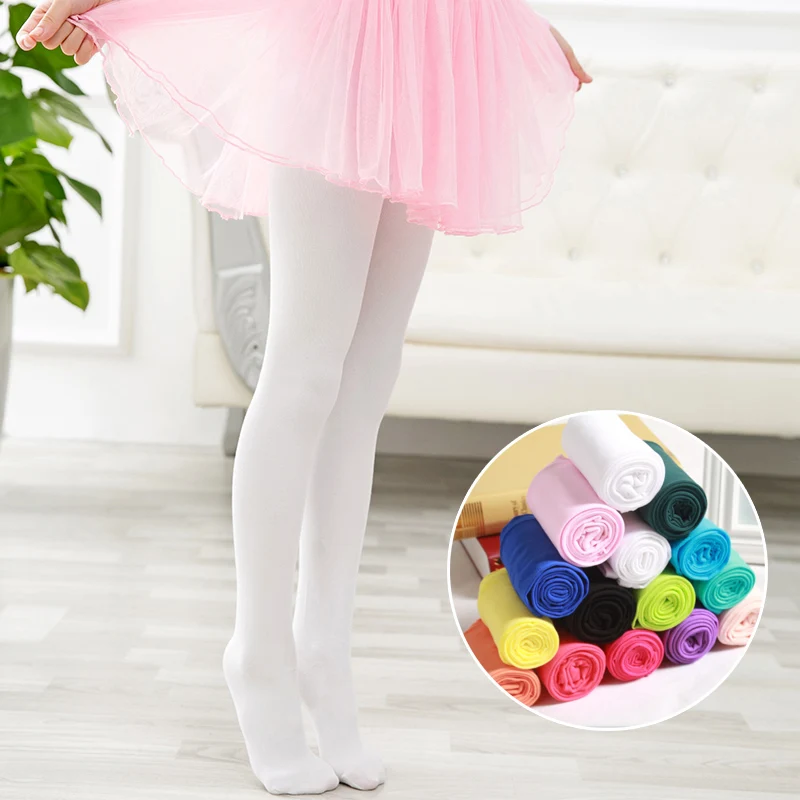 Kids pantyhose Ballet dance tights Spring/autumn Summer Solid Color For Girls
