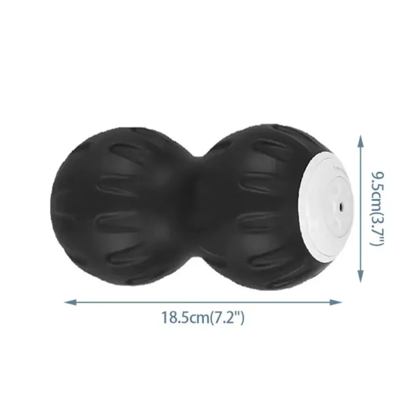 

Vibrating Peanut Massage Ball Rechargeable Professional Vibrating Peanut Roller Portable Dual Foam Roller 3 Intensity Levels