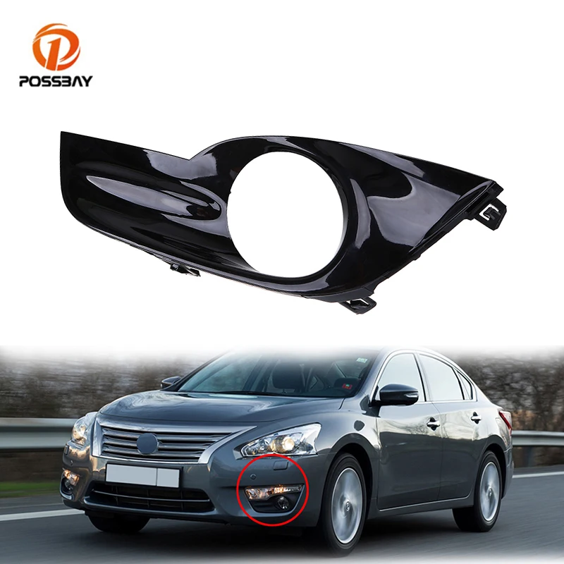 Possbay Car Fog Light Cover Right/left Fog Lights Cover Black Bezel For Nissan Altima Teana L33