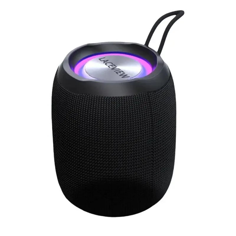 Portable LED speaker, IPX6 waterproof, supports FM, TF card, subwoofer, multifunctional, wireless Bluetooth speaker