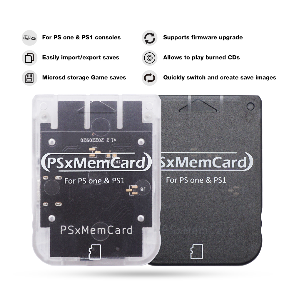 Bitfunx Psxmemcard PS1 Memory Card for SONY Playstation 1 PS One Console Save Game Data