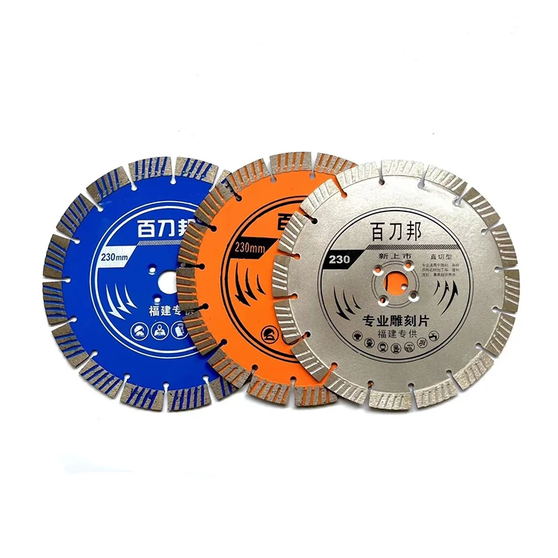 

9 Inch 230mm Diamond Turbo Saw Blade With Slant Protection Teeth Cutting Wheel Disc For Stone Granite Marble Concrete Brick