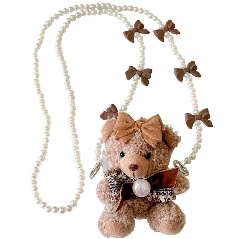 Miniblings Orsetto Orso Orecchini - Gioielli fatto a mano io porto vellutato marrone scuro - argento orecchini