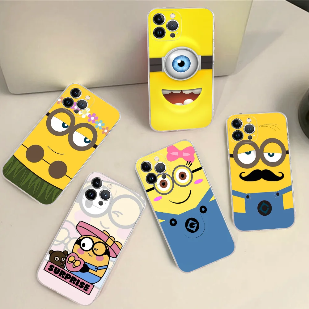 

Cartoon Lovely Cute M-Minions Mousepad Silicone Soft for iphone 15 14 13 12 11 Pro Mini XS MAX 8 7 6 Plus X XS XR Cover