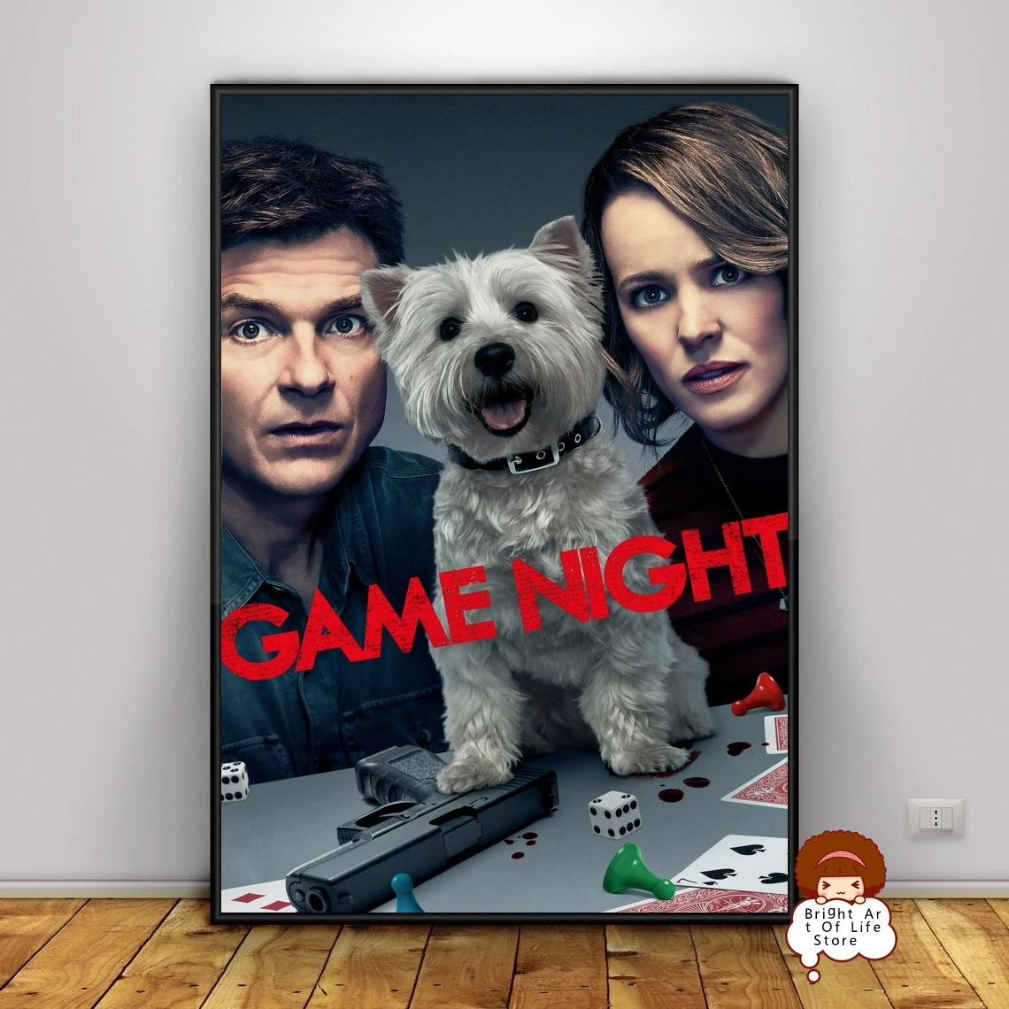 

Game Night (2018) Movie Poster Cover Photo Canvas Print Wall Art Home Decor (Unframed)