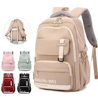 BAIJIAWEI Brand Large Capacity Students Backpack Casual Waterproof Nylon School Bag Fashion Travel College Bag 1