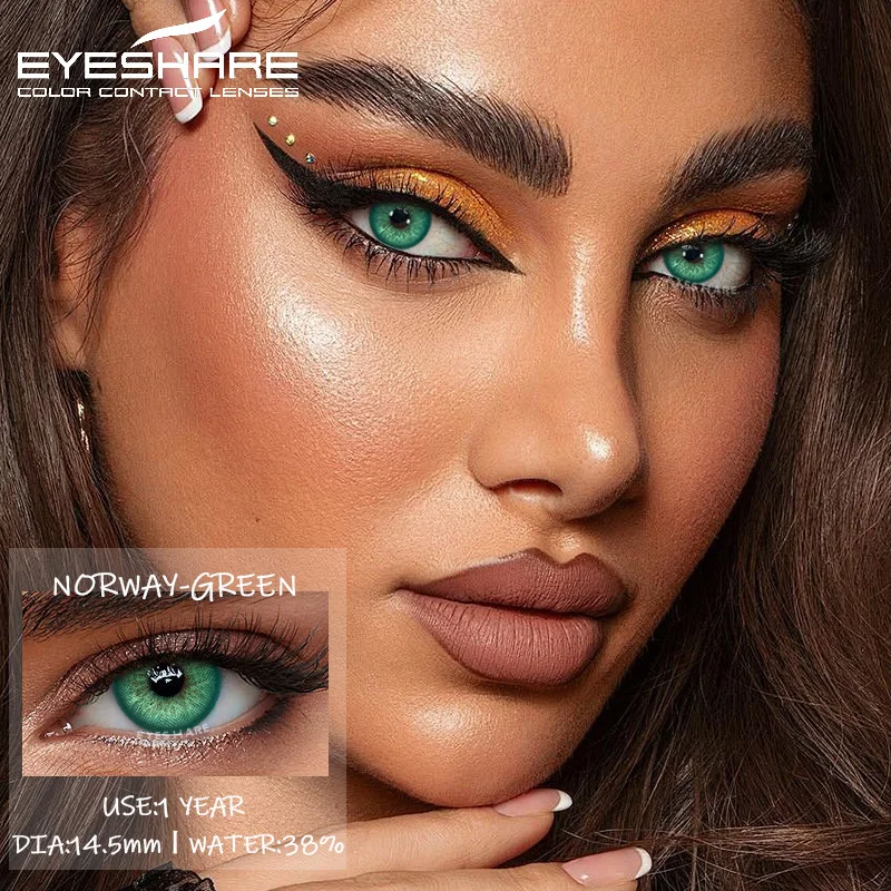 EYESHARE 1 Paar Kontaktlinsen in natürlicher Farbe, schöne Pupillenlinse für Augen, kosmetische grüne Kontaktlinsen, blaue Linsen, jährliche Verwendung – Detail 7