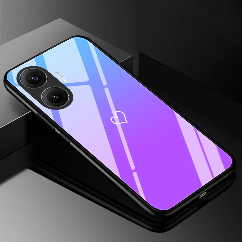 Premium Tempered Glass Hard Back Bumper Case Cover