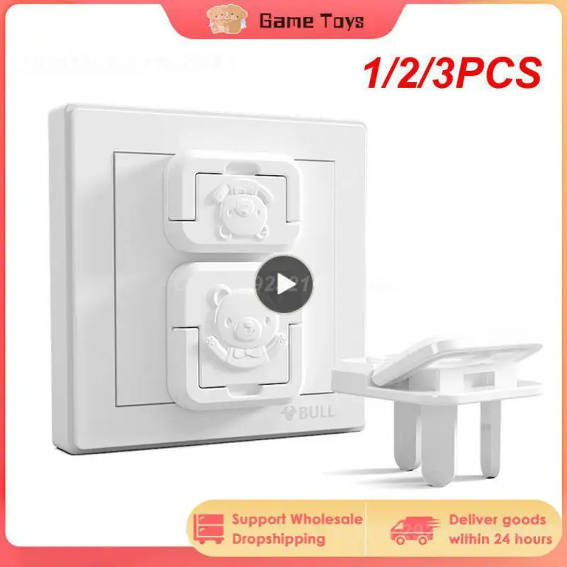 

1/2/3PCS Baby Safety Child Electric Socket Outlet Plug Anti Electric Shock Plugs Protector Rotate Cover Protection Infant