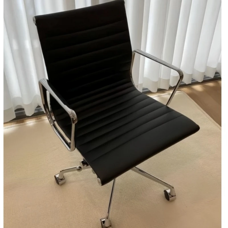 Office Chair Adjustable Computer Chair Ergonomic Leather Seat Home Comfortable Long Sitting Meeting Hotel Study Chair Design