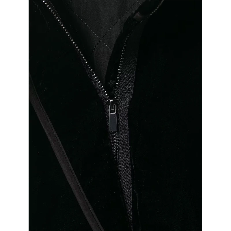 Women Embroidery Velvet Jacket Zipper Loose Long Sleeve Fashion 2025 Winter Thicken Women's Coat Street Casual New Outerwear