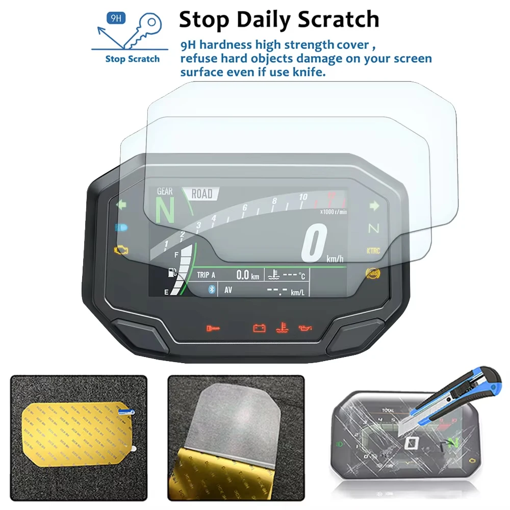 Motorcycle Screen Protector Motorcycle For Kawasaki Ninja 650 1000 SX 1000SX Ninja650 Versys 650 Cluster Scratch Protection Film Dashboard Screen Protector