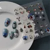 Bears in Forest 5D Nail Stickers Transfer Decals Sliders Wraps For Nail Reliefs 5