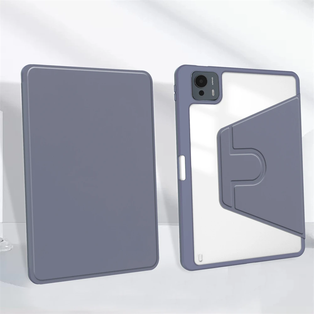 360° Rotating Tablet Cover with Pencil Holder - Acrylic Case