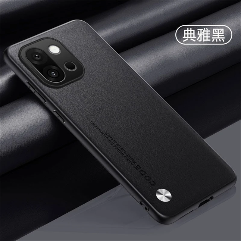Enhanced Product Title:  
Premium Plain Leather Silicone Case with Camera Protection - Shockproof Hard Bumper