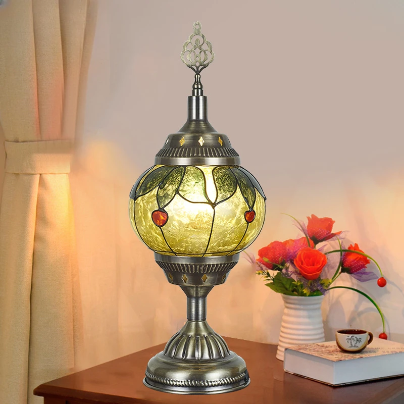 

Wholesale Wrought Iron Exotic Turkish Vintage Romantic Bedroom Bedside Cafe Restaurant Hotel B&B Decorative Table Lamp