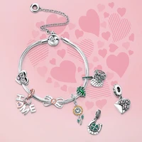 Bracelet en argent Sterling 925 pour femmes, avion de voyage, serpent, chaîne de base, chat et lune, perles breloque originales, bricolage, Design, bijoux de fête 2