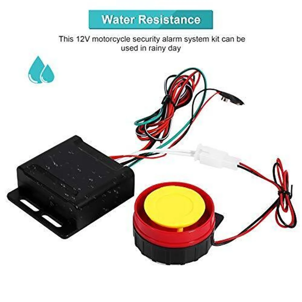 Remote Control Motorcycle Alarm Bike Alarm Wireless Vibration Alarm Anti Theft Alarm 12V Motorcycle BikeSecurity Alarm System Anti-theft Scooter Smart Alarm Remote Control Key Motorcycle Speaker Car Accessories