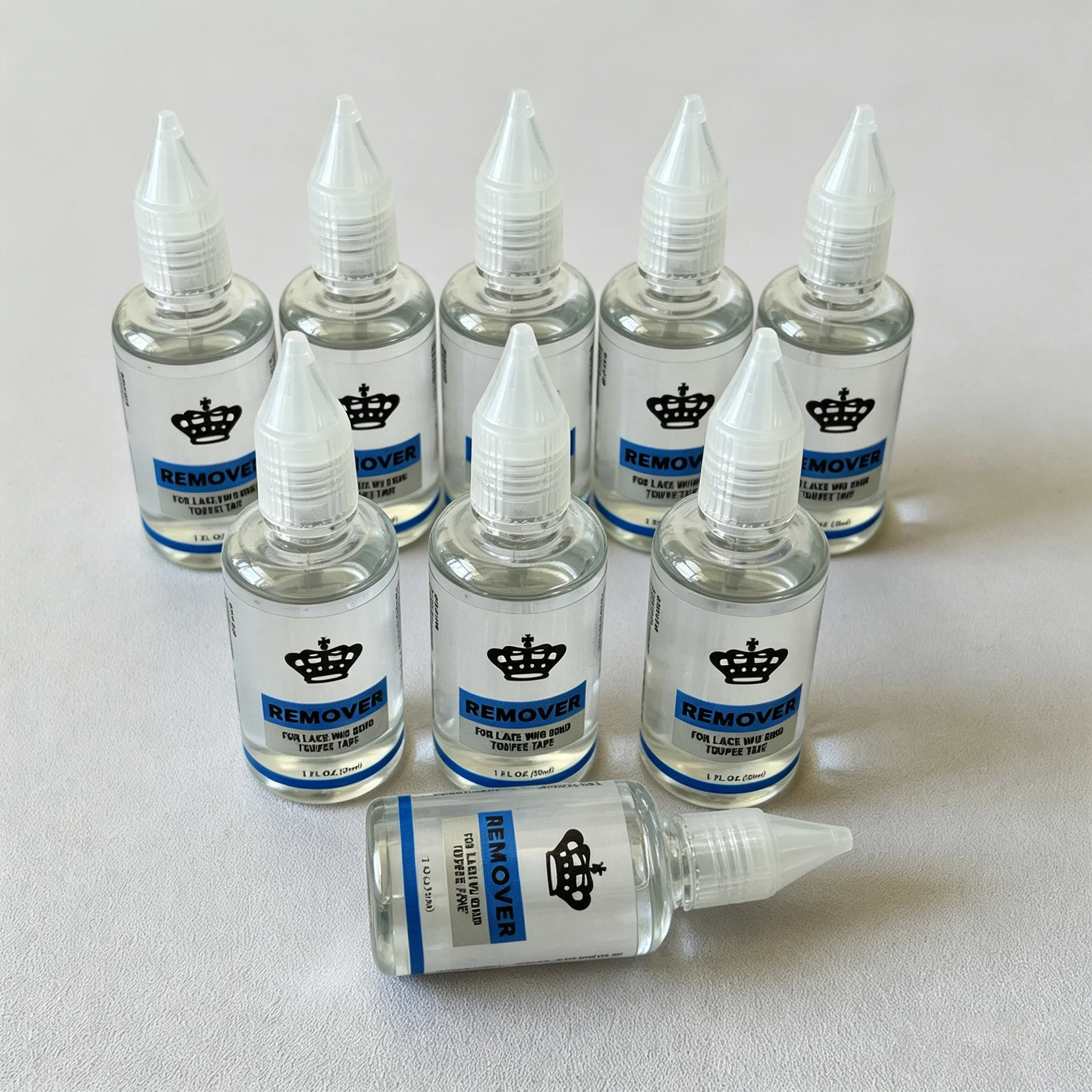 크라운 디자인 30ml 가발 접착제 제거제, 레이스 가발, 부분 가발 테이프, 헤어 익스텐션 접착제 제거에 효과적인 접착제 제거제