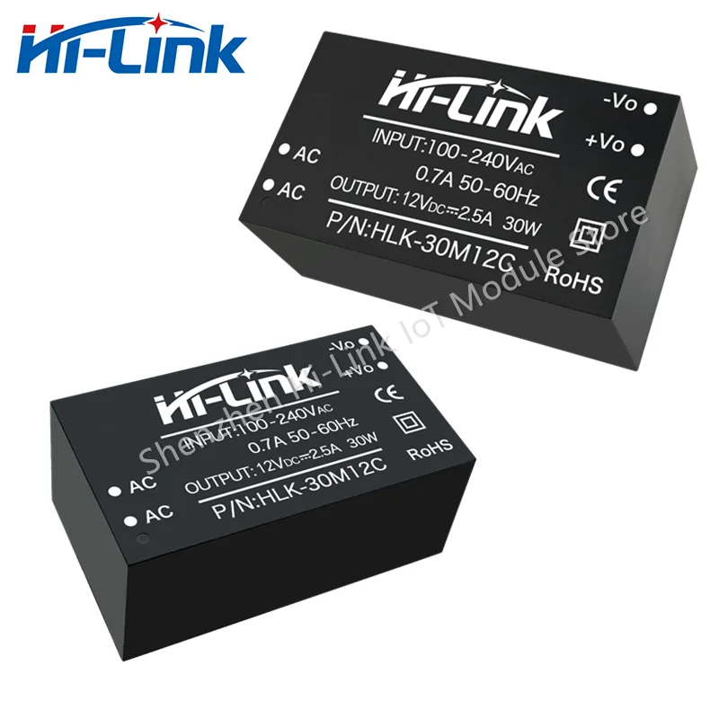 Hi-Link AC-DC 12V 30W 2.5A Output HLK-30M12C Low Power Consumption Short Circuit Protection power adapter power supply switching power supply power converter
